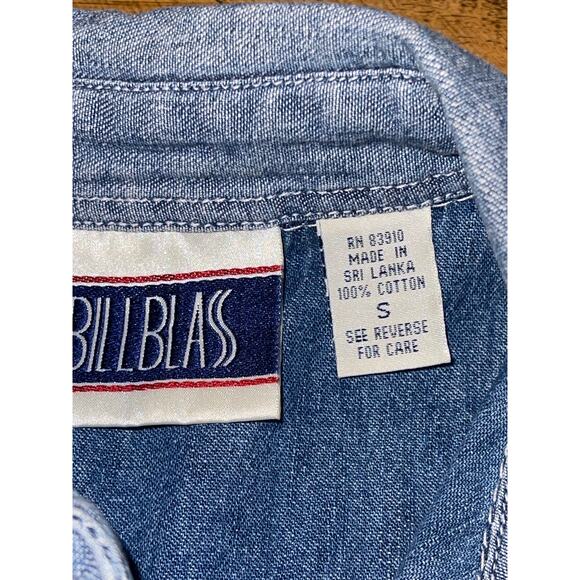 Womens Bill Blass Vintage Y2K‎ Blue Denim Button Up Vest Size Small - Picture 4 of 6